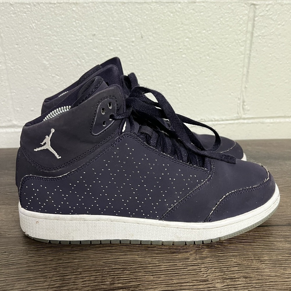 Nike Girls Air Jordan Flight 1 Sneaker Athletic Leather Purple Basketball Logo 7
